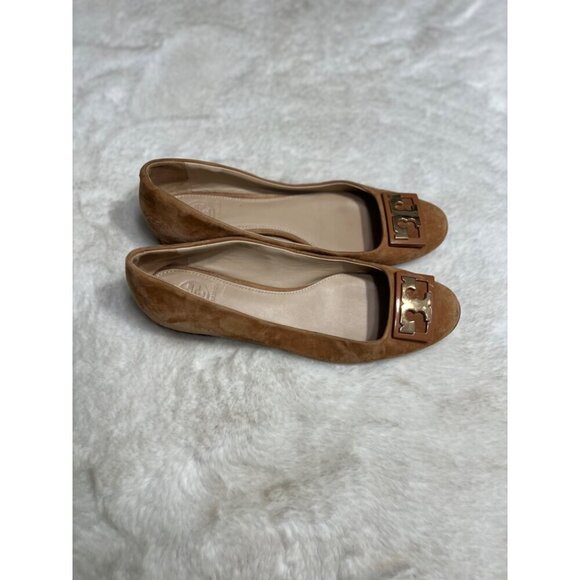 Tory Burch Cognac Brosn suede slip on shoe women size 7.5 M - Picture 10 of 11
